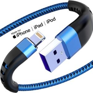 2Pack for Iphone Charger Cord 3FT, Lighting Cable 3 Feet to USB Charging Cable, Nylon Braided Charging Cord 3 Foot Compatible with Iphone 14 13 12 11 X XS XR Pad - Blue