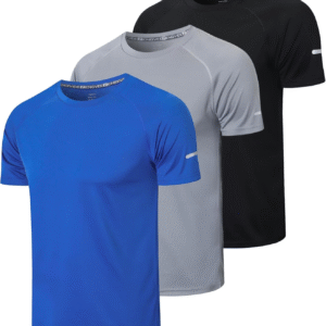 Men'S 1/3 Pack Workout Shirts Quick Dry Moisture Wicking Short Sleeve Mesh Athletic T-Shirts