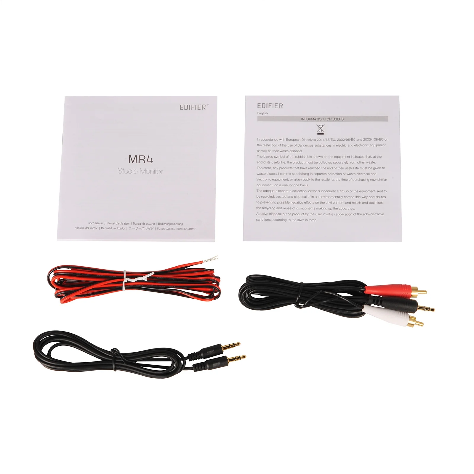 MR4 Powered Studio Monitor Speakers, 4" Active Near-Field Monitor Speaker - White (Pair) - Imagen 4