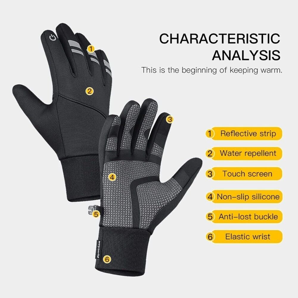 Women Men Winter Thermal Windproof Waterproof Touch Screen Warm Gloves Mittens - Imagen 12