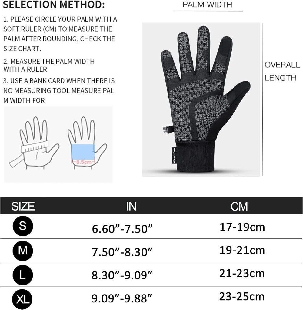 Women Men Winter Thermal Windproof Waterproof Touch Screen Warm Gloves Mittens - Imagen 6