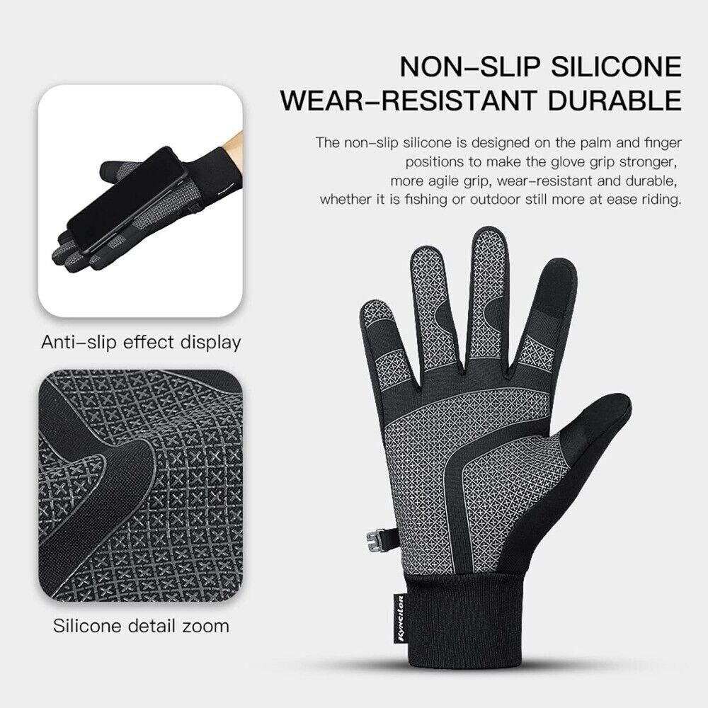 Women Men Winter Thermal Windproof Waterproof Touch Screen Warm Gloves Mittens - Imagen 11